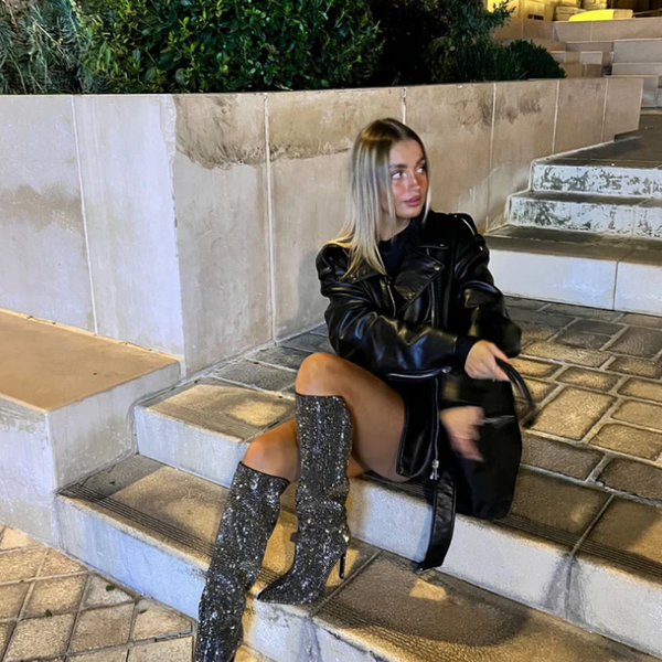 אֵנוֹרָה - מגפי עקב פנסי נוצצים מהממים
