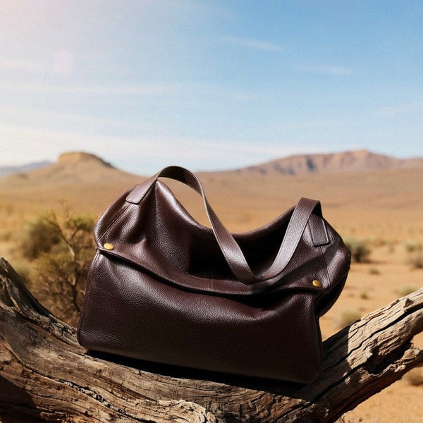 תיק טוטה מינימליסטי רך מעור אמיתי